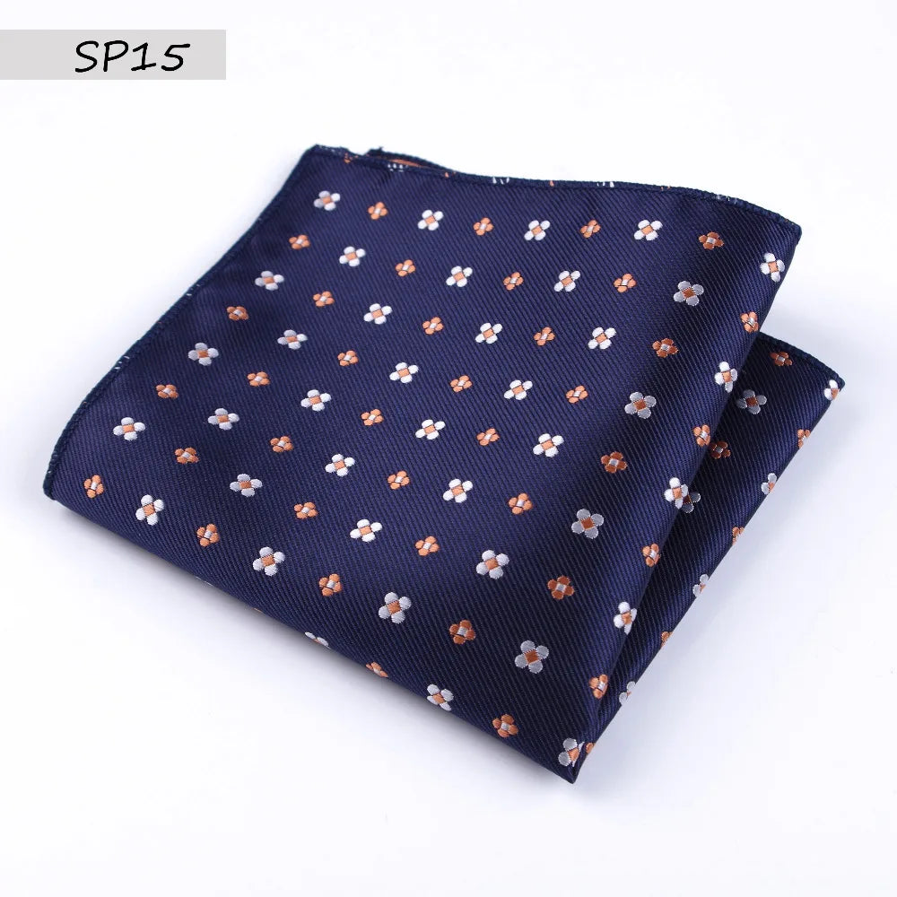 Vintage Paisley Men British Design Floral Print Pocket Square Handkerchief Chest Towel Suit Accessories