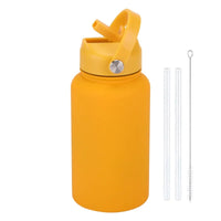 PuraCool Custom Water Bottle 650ml/22oz Insulated Thermos Personalized Tumbler Flask with Straw