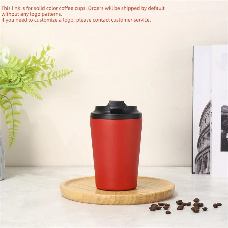 Insulated cup stainless steel coffee cup, vacuum bottle, insulated water hot and cold juice ice drink leak proof cup Customizabl
