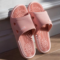Summer Non Slip Solid Color Slippers for Men PVC material  Massage Comfortable Durable Bathroom Shoes Cool Pool