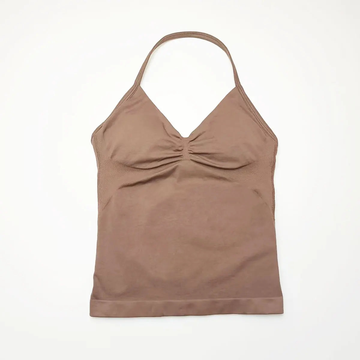 NCLAGEN Longline Strappy Top Sports Women's Yoga Vest With Built In Bra Fitness Top Gym Beautiful Back Running Workout Halter