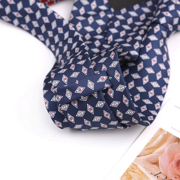 New Printing Men's Soft Thin Tie Creative Graffiti Floral Print Necktie Daily Wear Cravat Wedding Business Party Gift