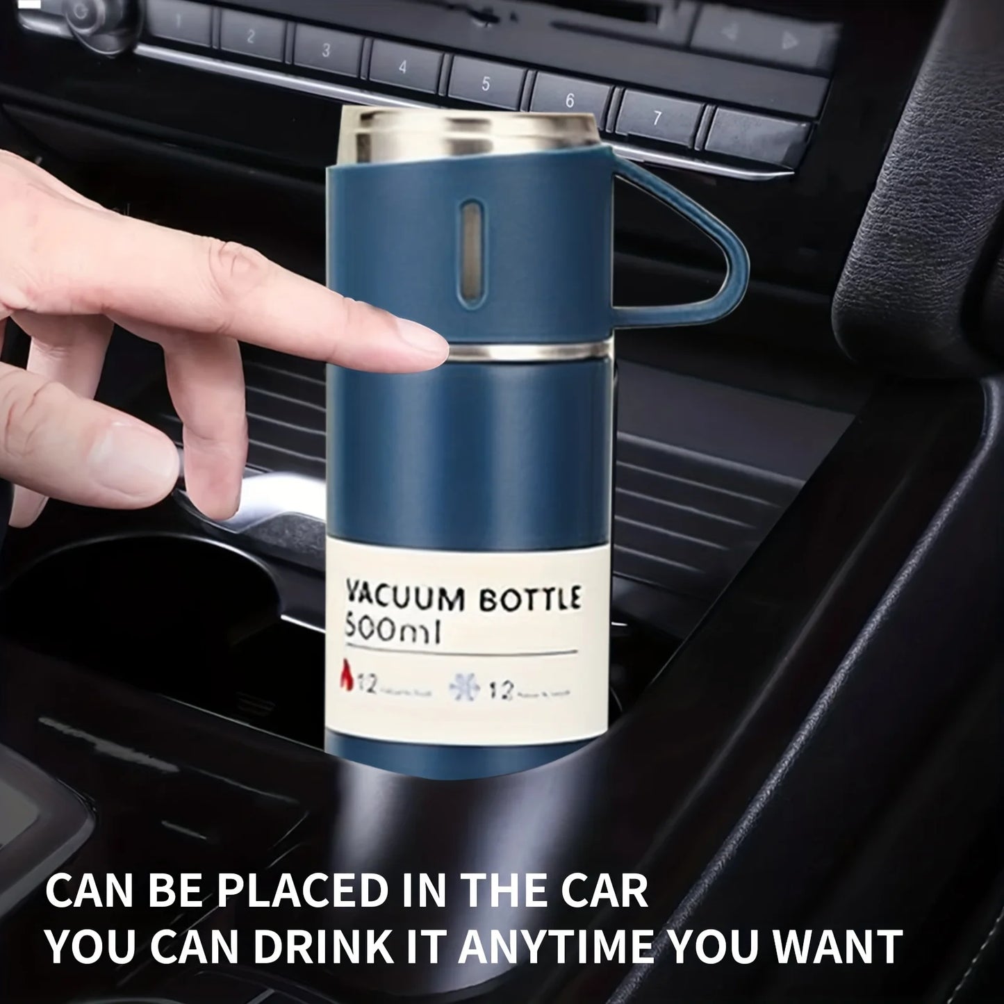 Modern Minimalist Style Large Capacity Portable Stainless Steel Vacuum Insulated Drinking Cup Equipped With A Drinking Cap