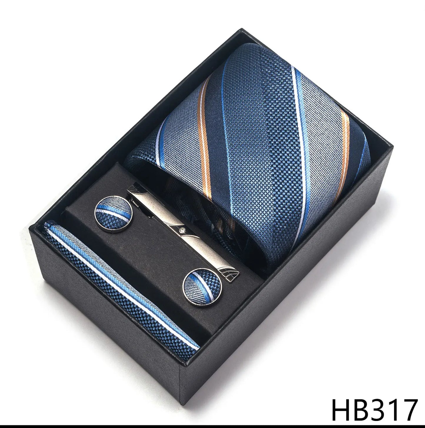 2025 New Design Fashion Brown Paisley Tie Handkerchief Cufflink Set For Men Necktie Clothing Accessories Birthday Present