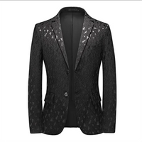 2026 New Men Business Social Suit Jacket Summer Male Single breasted Thin Dress Male Jacquard Blazers Coats