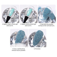 Reflective Glitter Nail Powder Laser Silver Sparkling Sequins Nail Art Shinning Chrome Pigment Dust UV Gel Polish Decoration DIY