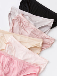 SuyaDream 3pcs/lot Women Panties 100%Natural silk Low-rise Briefs Healthy Basic Everyday Wear Underwears 2022 New Intimates