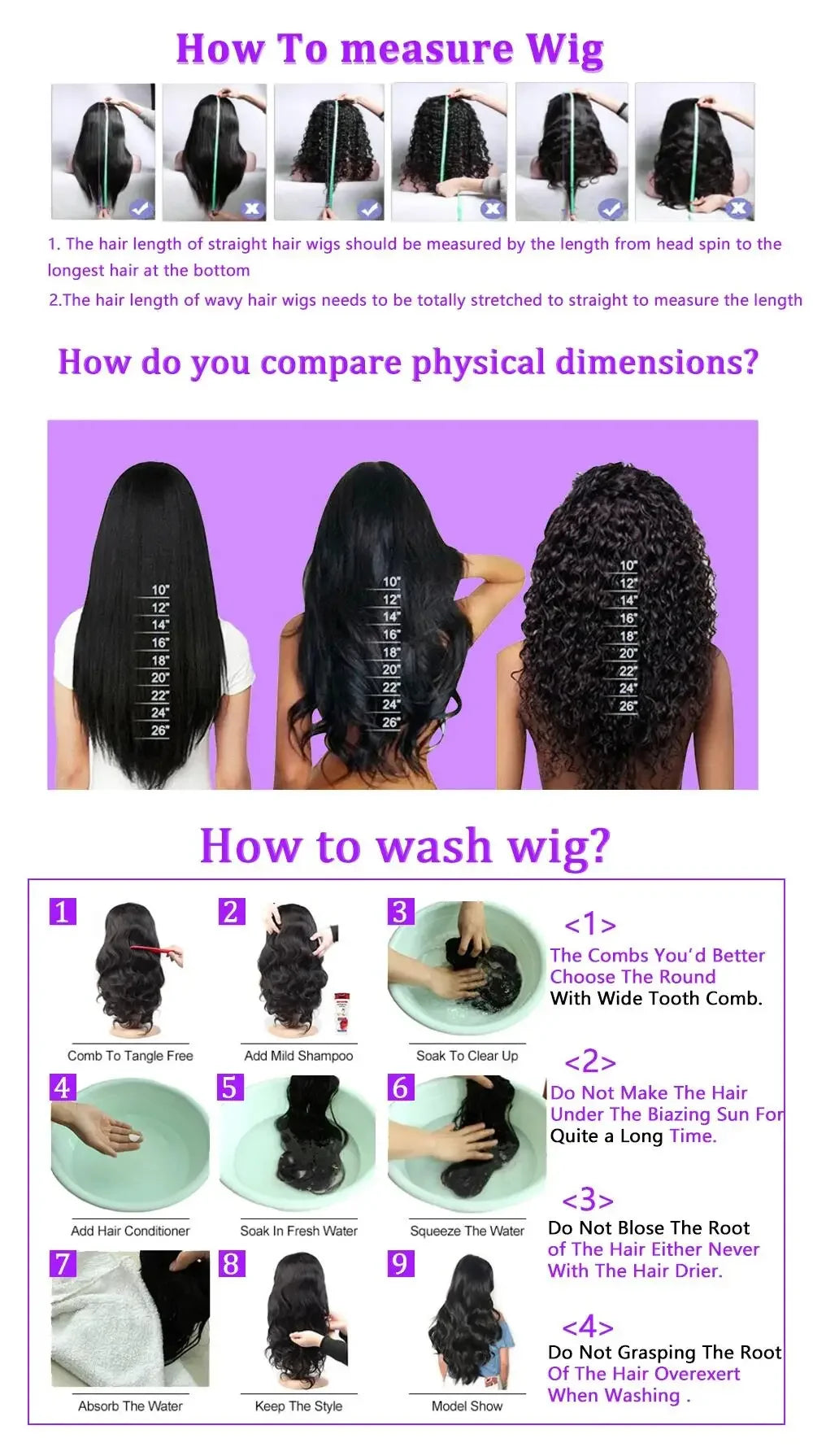 Pre Plucked Body Wave Hair Wig 16-36 Inch 100% Human Hair Wig V Part Machine Made Wigs 180 200 Density For Women