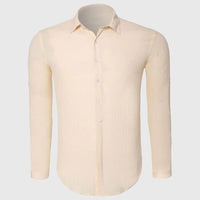 Men Cotton Linen Blend White Shirt Casual Male Shirt Slim Fit Spring Summer Style Cool