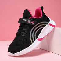 Spring Autumn Kids Girls Casual Shoes Child Breathable Mesh Sneakers Student's Anti-Slip Sport Walking Footwear Size 28-38