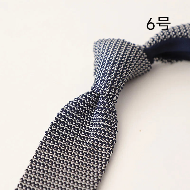 2025 New Striped Blue Neckties For Men Casual 6CM Narrow Ties Creative White Dots Neck Tie Wedding Party Accessories Cravat Gift