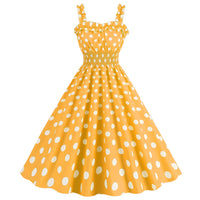 Elegant Women Pink Polka Dot Dress Summer Robe Hepburn 1950s 60s Vintage Sexy Halter Rockabilly Retro Party Dresses 2026 Vestido