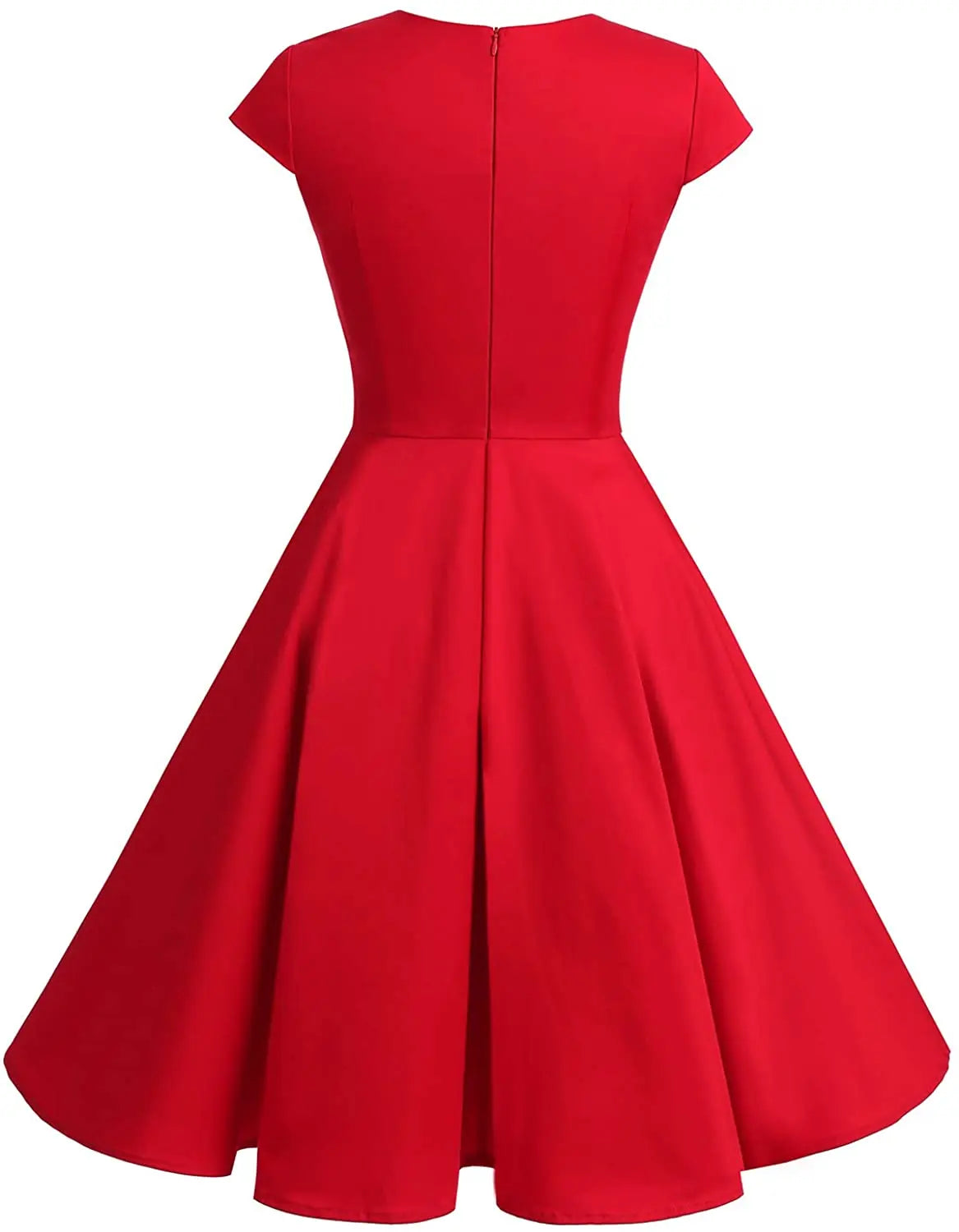 2022 Summer Dresses for Women Short 1950s Retro Vintage Cocktail Party Swing Dresses Party Red Dress