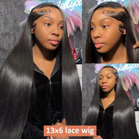 260% High Density Straight HD Transparent Human Hair Wigs 13x6 13x4 Lace Front Wig Brazilian 40 46Inch Lace Front Human Hair Wig