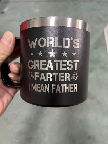 Custom Logo Name Stainless Steel Insulated Coffee Mug Tumbler with Handle 12 oz 360ml Tumbler Cup with Lid for Hot & Cold Drinks