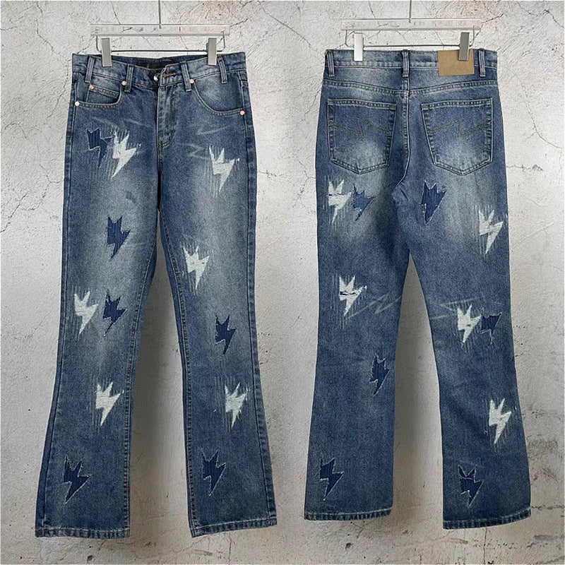 Spring Summer New Fashion Casual Hip Hop Softened Denim Straight Leg Pants High Street Men Women Loose Comfortable Jeans