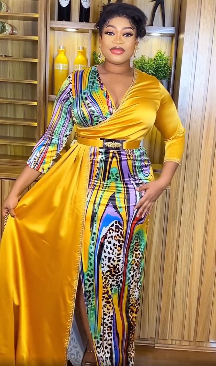 African Print Dresses for Women Summer Fashion African V- Neck Long Sleeve Polyester Black Green Yellow Long Dress Maxi Dress