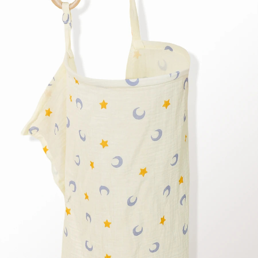 Muslin Nursing Cover for Baby Breastfeeding Breastfeeding Cover up with Arch Neckline for Women Nursing Apron Stroller Cover