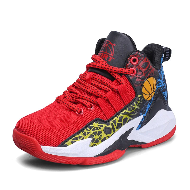 Basketball Shoes Men Field Training Non-slip High-top Luxyry Design Mesh Breathable Sneakers Pro Original Kids Basketball Boots