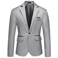 8 Colors ! Men&#39;s Suit Business Casual No Iron Single Row Single Button Blazer