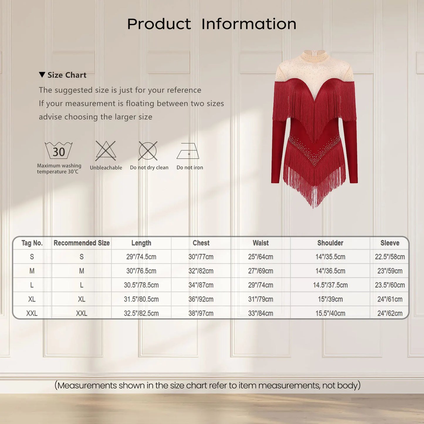 Rhinestone Tassel Leotard Dress for Women's Latin Jazz Dance Performance Clothes Ballroom Fringed Jazz Samba Tango Dresses