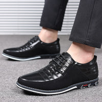 Trending Leather Shoes for Men Business Casual Dress Shoe Lace Up Formal Party Men Shoes Comfortalbe All-match Wedding Oxfords