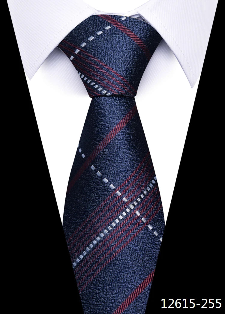 Newest Style 8 cm Necktie Man Blue Golden Striped Wedding Accessories Performance Tie Men Necktie Gravatas Fit Business