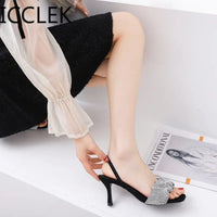 2022 Fashion Women Sandals Open Toe Party Pumps Thin High Heels Elegant Nightclub Dress Shoes High Quality Sandals Pumps