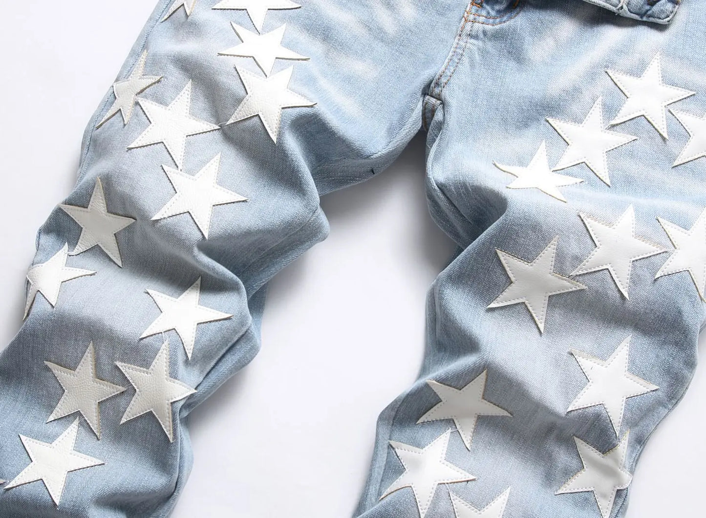 Men Straight Jean Denim Pants Jeans Loose Ankle Length Pant Pockets Casual Washed High Street Distressed Zipper Fly Spliced