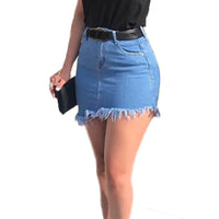 Sexy 2022 Summer New Multi-button Hip Skirt Trend Street Style Half Body Denim Skirt