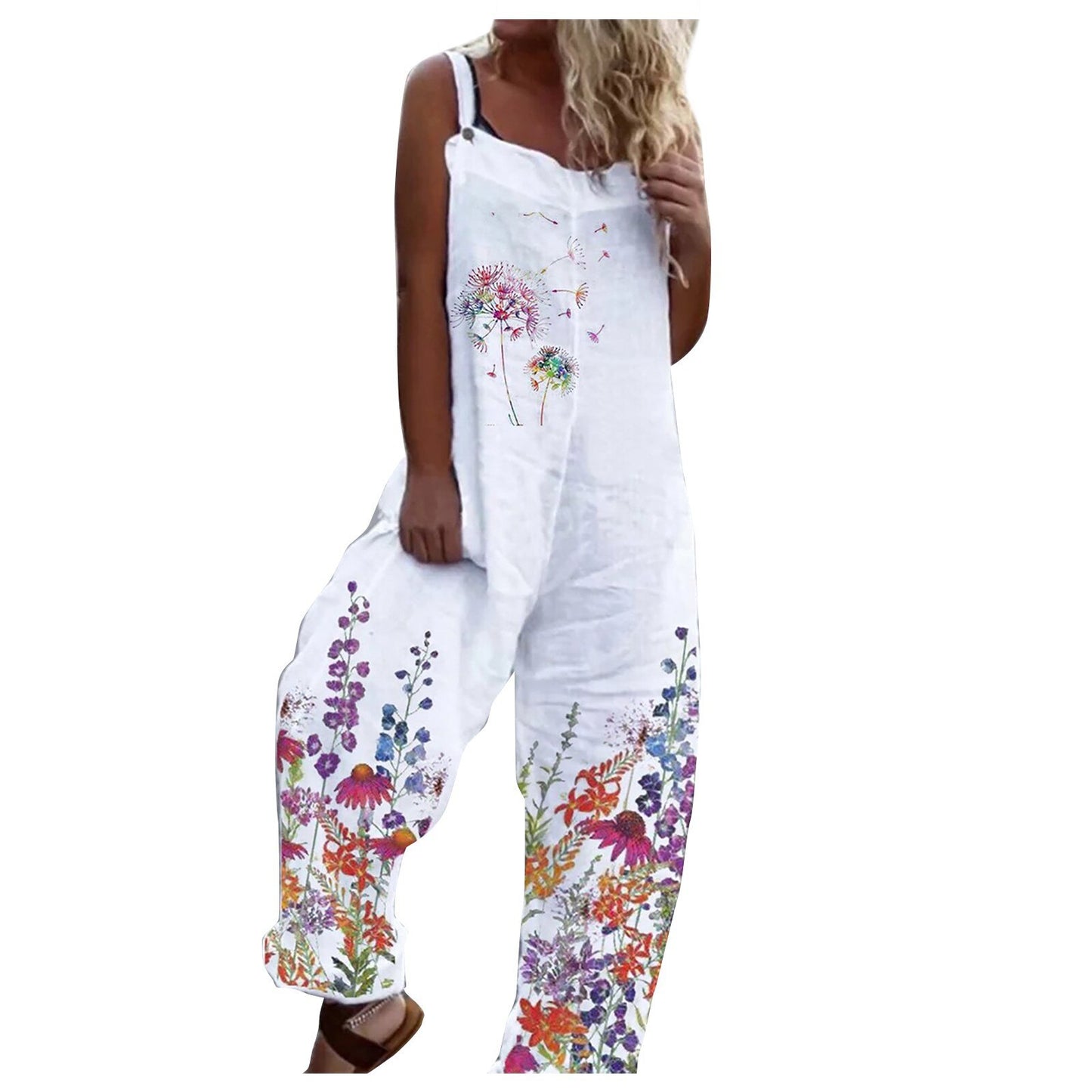 Woman Summer Jumpsuits Fashion Anchor Print Suspender Jumpsuit Casual Sexy Sleeveless Romper Elegant Streetwear