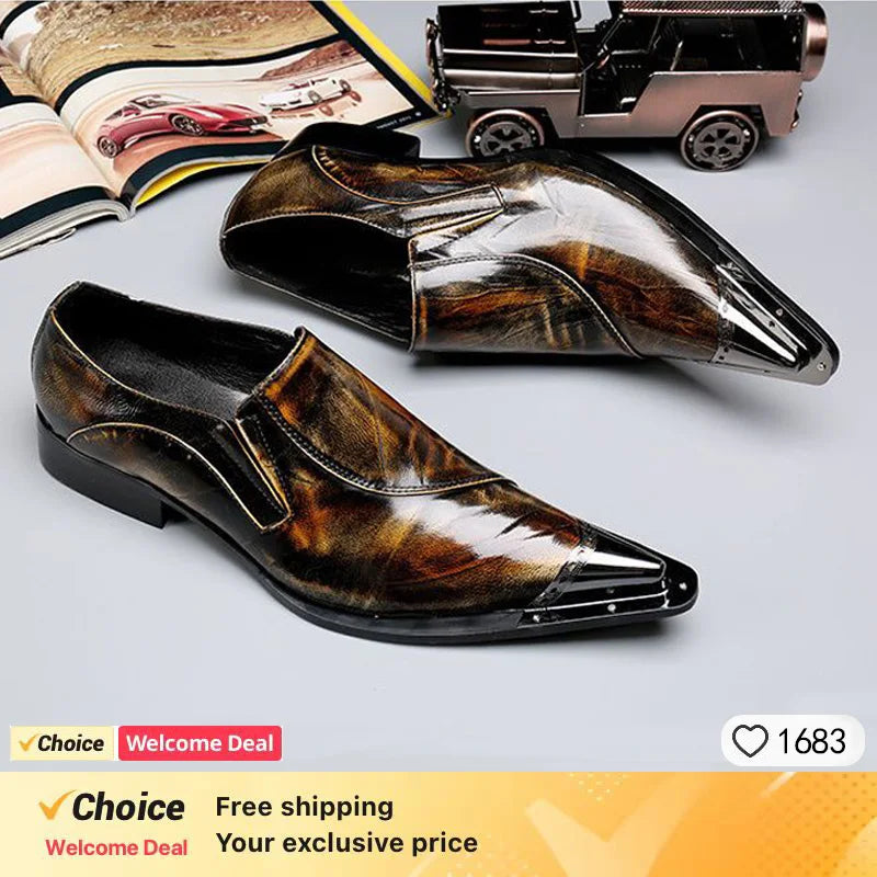 British New 2024 Men Mocassins Italian Shoes Slip On Patent Leather Loafers Wine Red Dress Shoes For Men