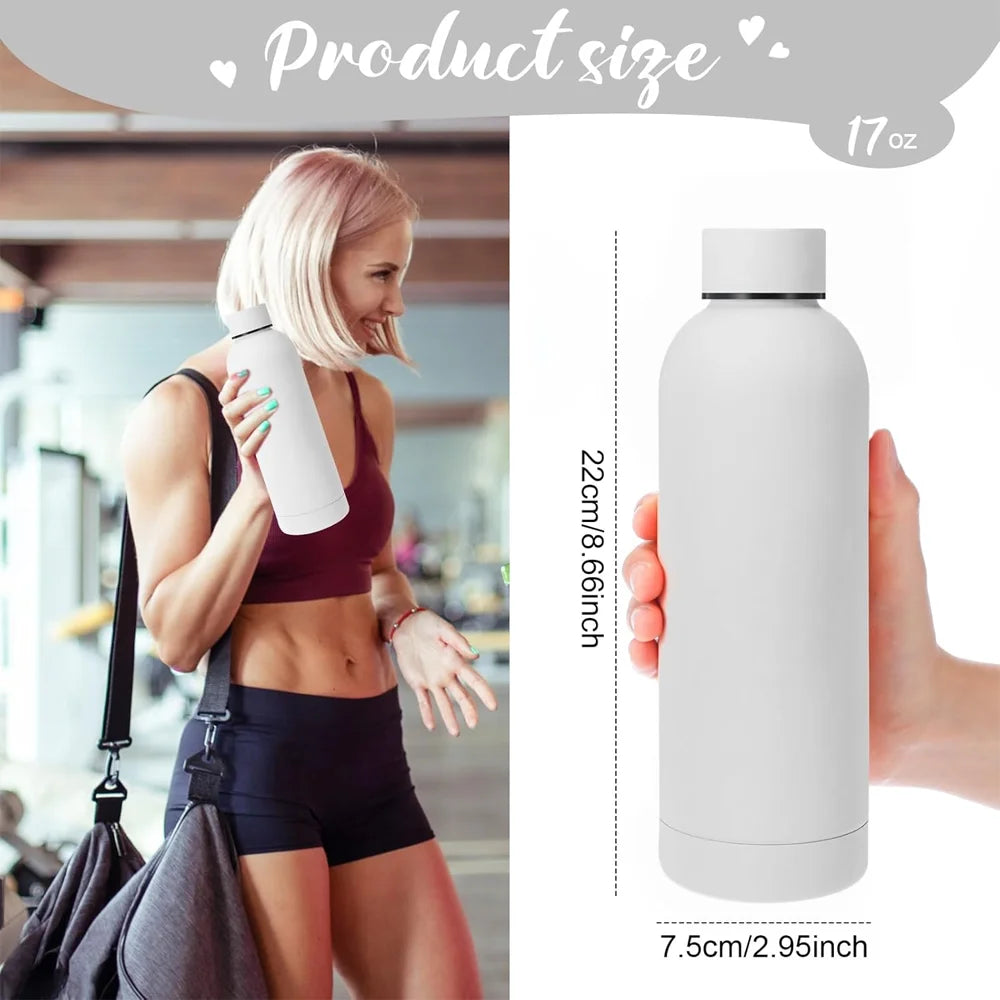 Insulated Water Bottle Coffee Cup Thermal Flask Stainless Steel Small Mouth Thermos for Hot Cold Drinks Leakproof Vacuum Flasks