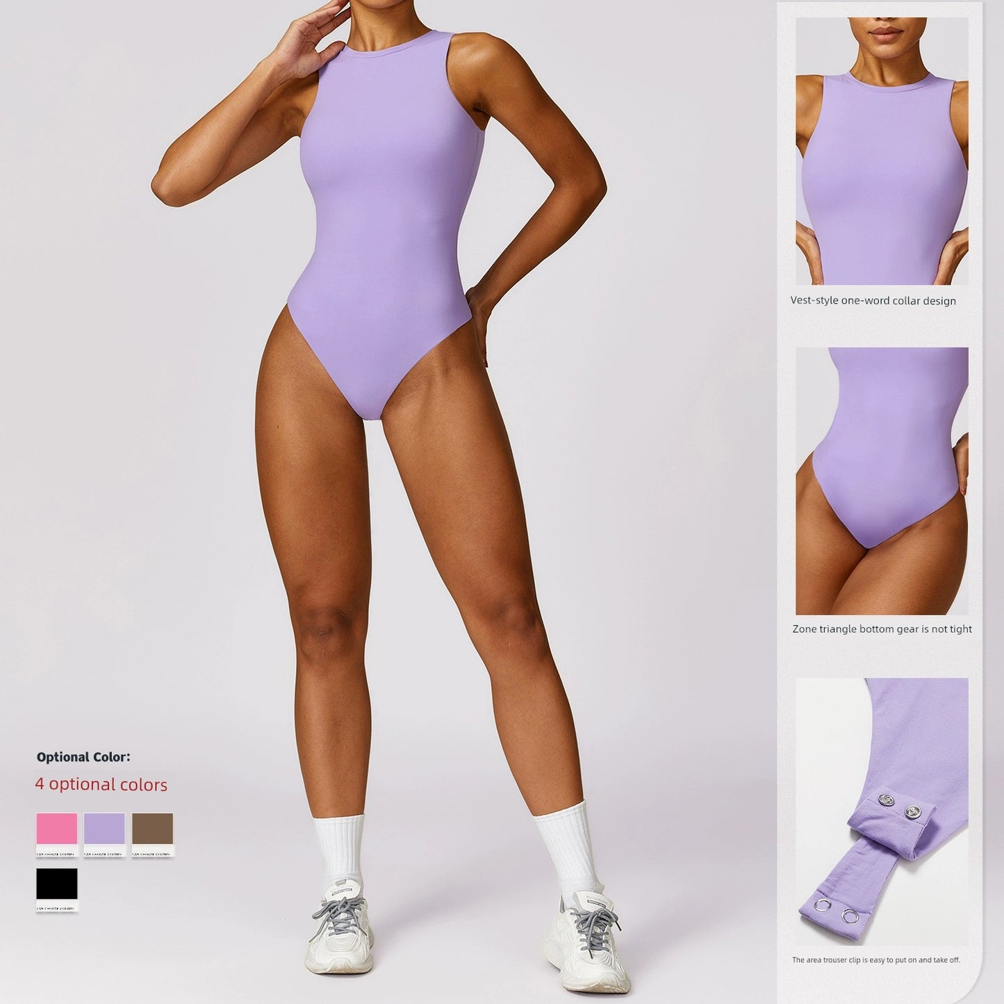 2024 Nude Feel Tight Yoga Jumpsuit Bottoming Slimming Dance Fitness Exercise Jumpsuit Women without Chest Pad