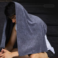 Sports Towel Men's and Women's Fitness Towel Sports Running Sweat Wipe Towels Swimming Gym Equipment Sweat Pad Towels Microfiber