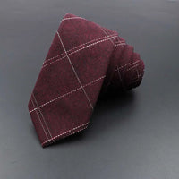 High Quality Plaid Striped Cotton Handmade Tie Men Necktie Narrow Collar Slim Casual Ties Business Party Suit Accessories Gift