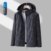 New Waterproof Windproof Jacket Men Women Outdoor Hiking Coat Military Camo Breathable Detachable Hood Raincoat Trekking Jacket