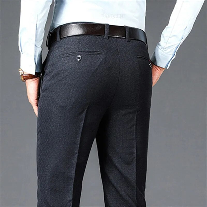 New Business Casual Suit Pants Men Solid High Waist Straight Office Fo Mega Mart Center New Business Casual Suit Pants Men Solid High Waist Straight Office Fo Mega Mart Center