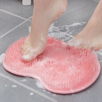 Foot & Back Scrubber Body Shower Brush Reusable Silicone Brush Foot Wash Mat Multifunction Sucker Wall Mat Foot Bathing Tool