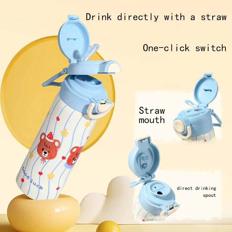 316 Stainless Steel Cartoon Insulated Cup For Children Going To School Portable Cup For Insulation And Cooling Water Cup