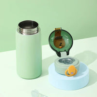 320/460ML Kids Stainless Steel Thermal Bottle Portable Kids Straw Mug Cold and Hot Thermal Thermos Student Water Bottle
