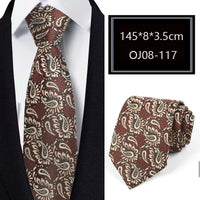 Luxury 56 Colors New Men's Tie Classic Floral Stripe Plaid 8cm Jacquard Neck Tie Necktie For Men Business Wedding Party