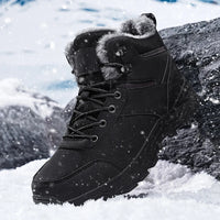 Brand Winter Men's Boots Warm Men's Snow Boots High Quality Leather Waterproof Men Sneakers Outdoor Men Hiking Boots Work Shoes