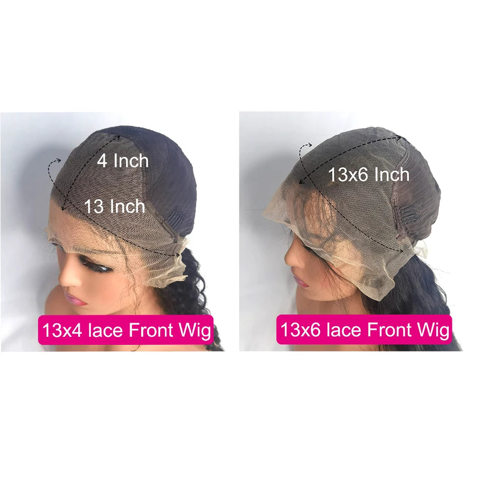 30 40 Inch Bone Straight Lace Human Hair Front Wigs 13x6 13x4 Hd Transparent Lace Frontal Wig 210 Density Lace Wigs For Women
