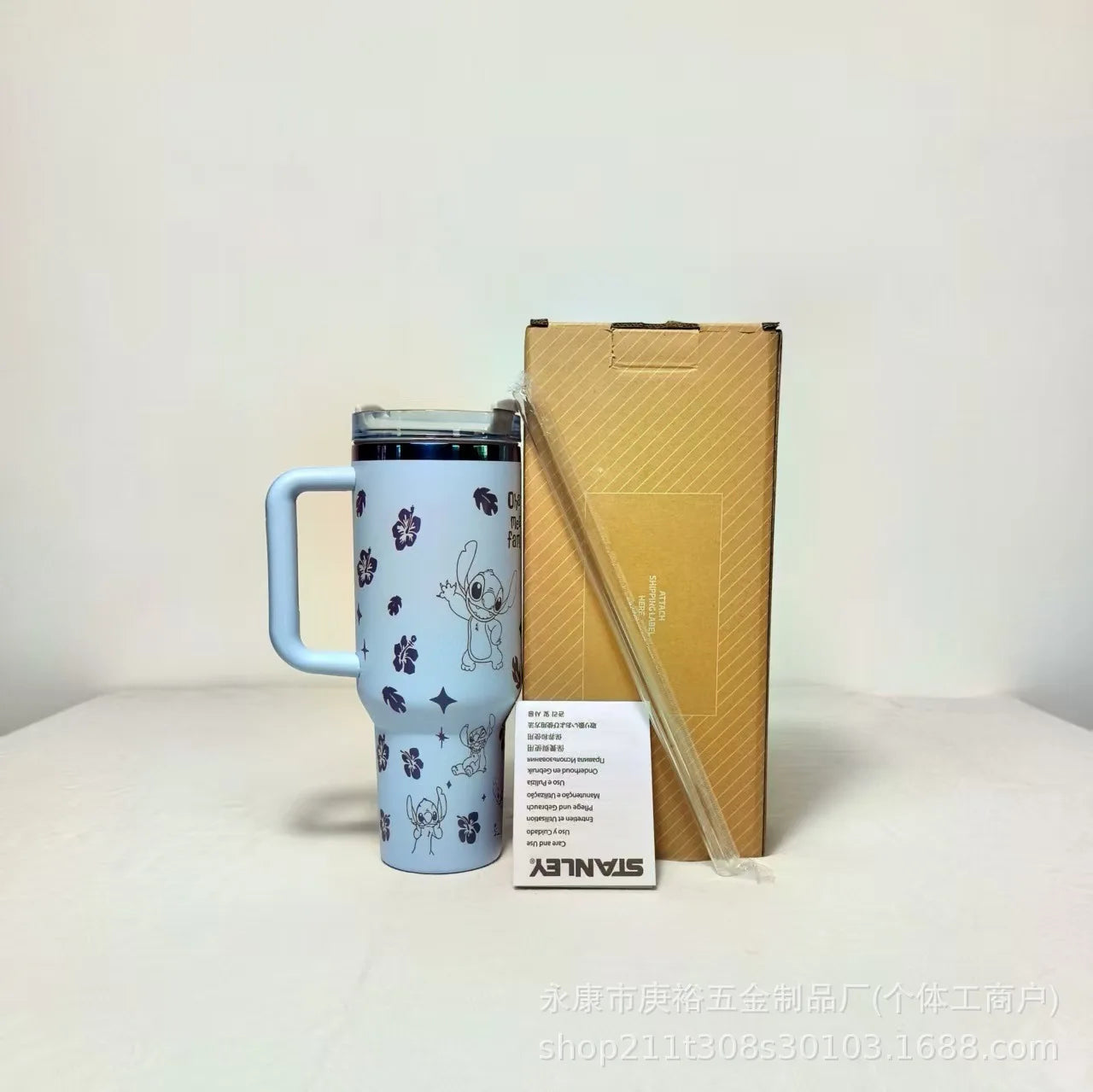 Stitch 40OZ stainless steel insulated cup 304 stainless steel insulated vacuum insulated car cup outdoor sports large capacity