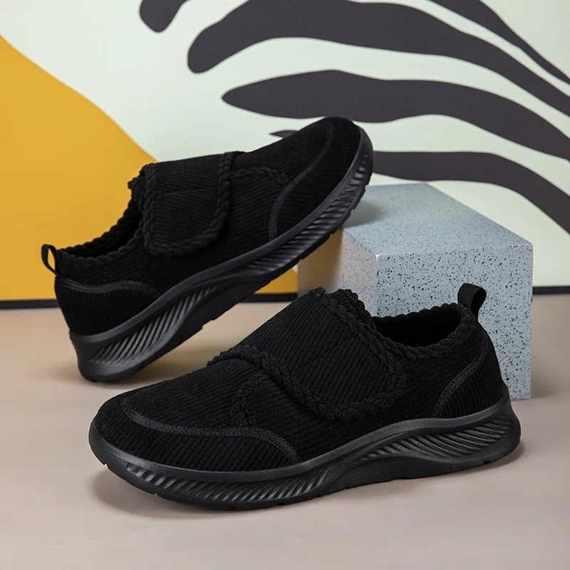 Wide Footed Shoes Winter Suede Casual Shoes Men Anti Slip Sole Loafers Women Minimalist Style Snow Comfortable Thick Soled Shoes