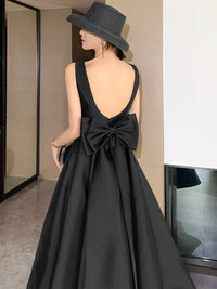 Sexy Backless Big Bow-tie Evening Guest Long Party Summer Dresses for Women 2022 Elegant Black Prom Birthday Ball Gown Vestidos