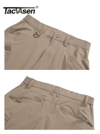 TACVASEN Summer Lightweight Trousers Mens Fishing Pants Outdoor Hiking Nylon Quick Dry Pockets Cargo Pants Casual Work Trousers