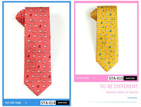 Tailor Smith 100% Silk Ties For Men Handmade Necktie With Animal Pattern Tie Father's Day Birthday Gift Tie