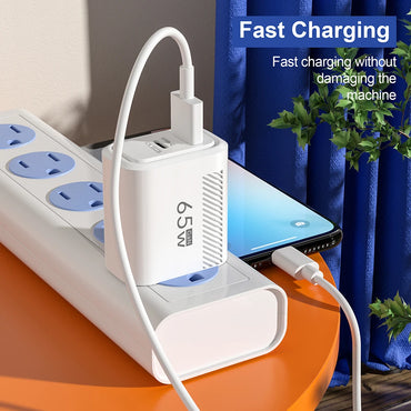 65W GaN Charger USB C Fast Charging Type C PD Quick Charger 3.0 Wall Adapter For iPhone Xiaomi Samsung Oneplus POCO EU/US Plug